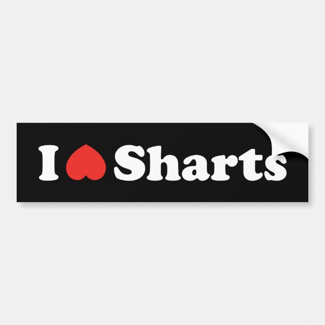 Jag älskar Sharts Bildekal (Framsidan)