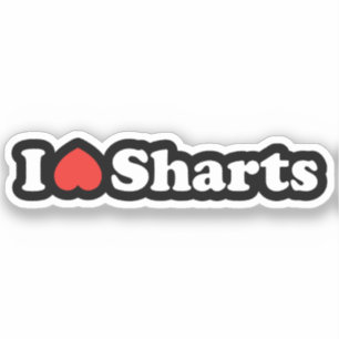 Jag älskar Sharts Klistermärken