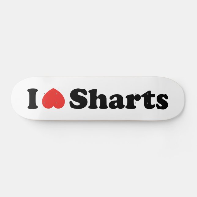 Jag älskar Sharts Mini Skateboard Bräda 18,5 Cm (Horz)