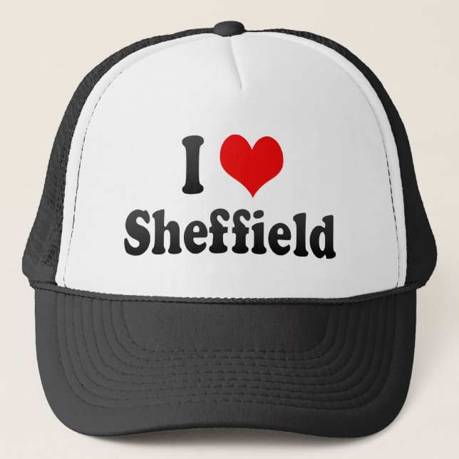 Jag älskar Sheffield, United Kingdom Truckerkeps (Framsida)