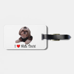Jag älskar Shih Tzu Bagagebricka