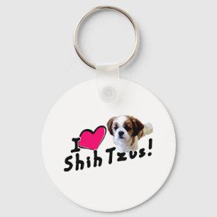 Jag älskar Shih Tzus! Nyckelring