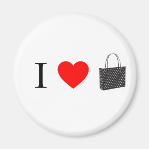 Jag älskar shopping magnet