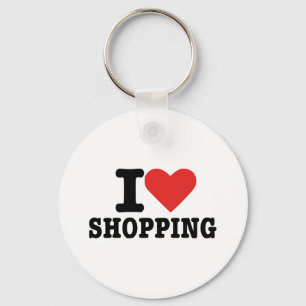 Jag älskar shopping nyckelring