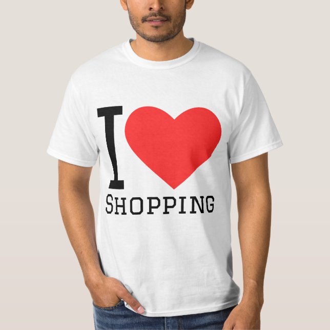 Jag älskar shopping t shirt (Framsida)