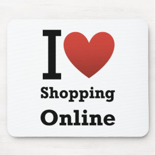 jag älskar shoppingonline musmatta