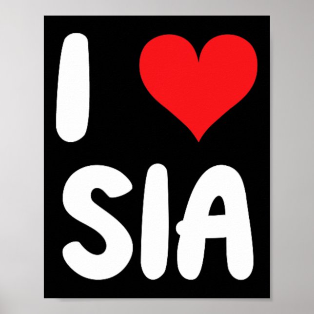Jag älskar Sia - Hjärta  Poster (Framsidan)