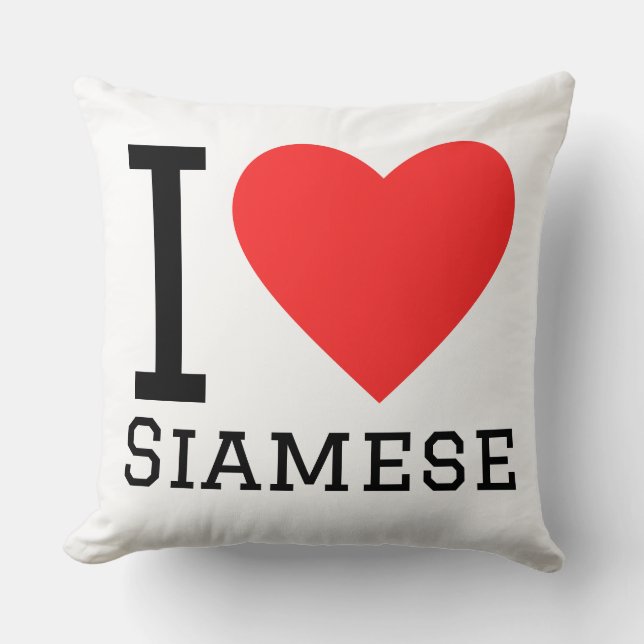 Jag älskar siameser  kudde (Framsida)
