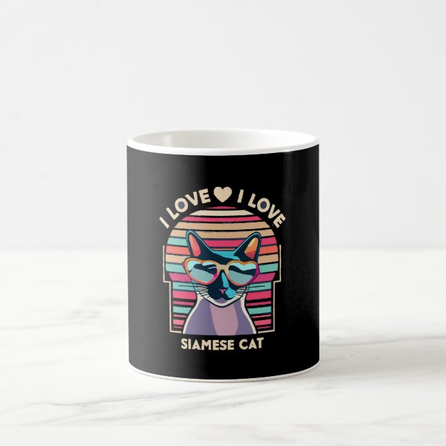 Jag älskar siamesk katt kaffemugg (Center)