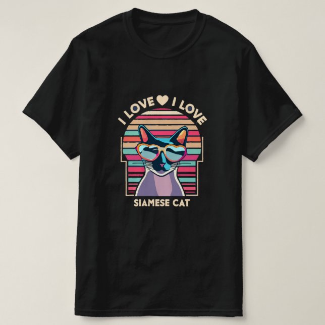 Jag älskar siamesk katt t shirt (Design framsida)