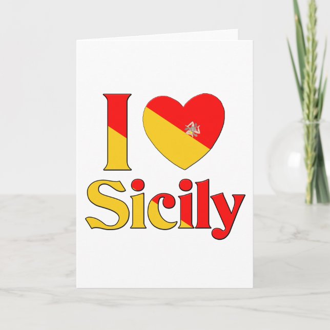 Jag älskar Sicily Helgkort (Framsida)