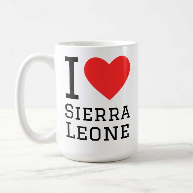 Jag älskar Sierra Leone  Kaffemugg (Vänster)