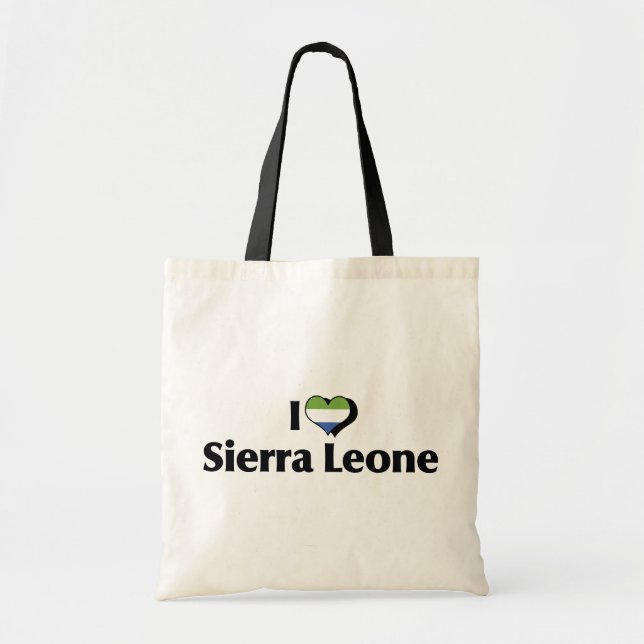 Jag älskar Sierra Leones flagga Tygkasse (Framsidan)