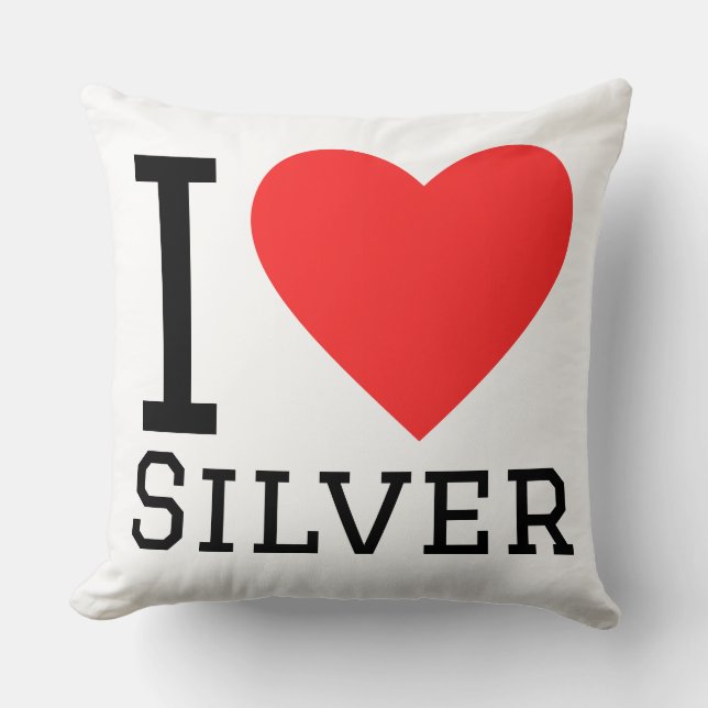 Jag älskar silver kudde (Framsida)