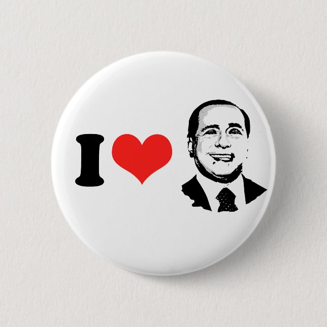 Jag älskar Silvio Berlusconi Knapp (Framsida)