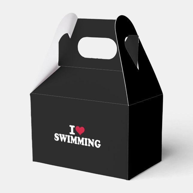 Jag älskar simning presentaskar (Framsidan Sidan)