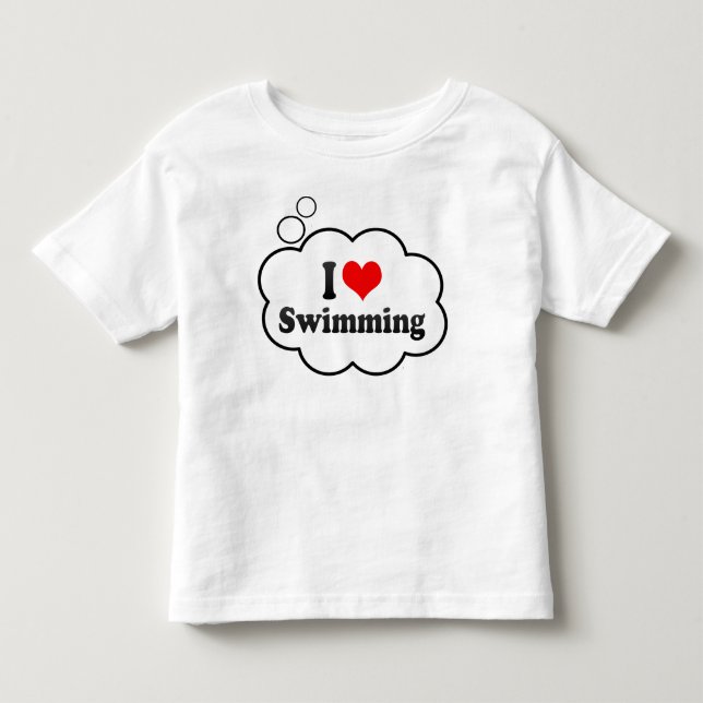 Jag älskar simning tee shirt (Framsida)