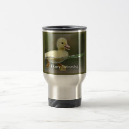 Jag älskar simningmuggen resemugg