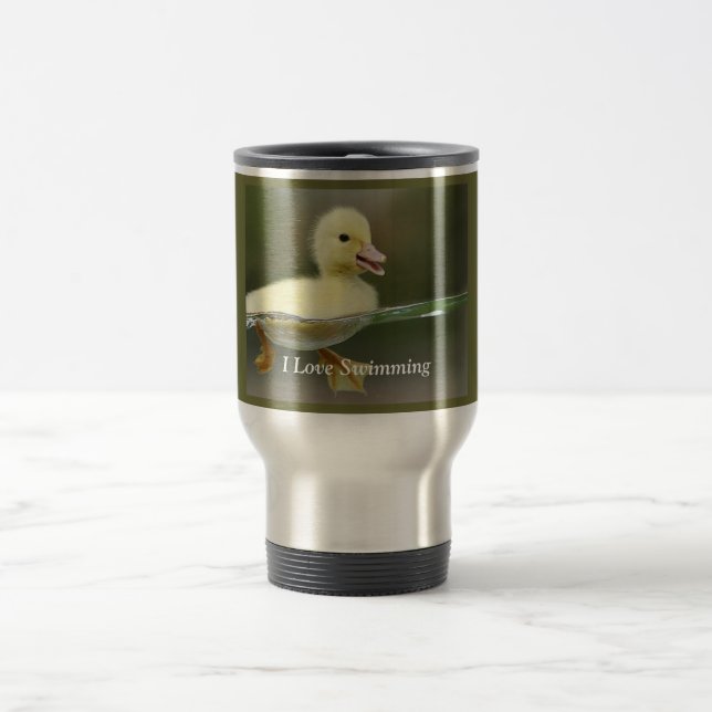 Jag älskar simningmuggen resemugg (Center)