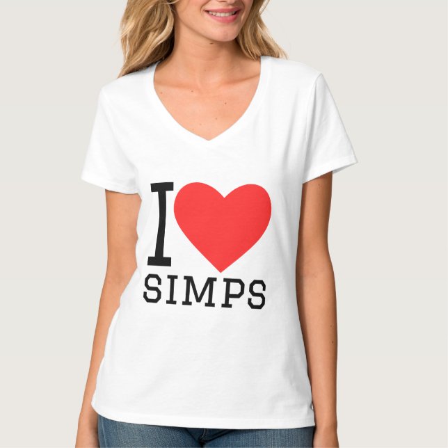 Jag älskar simps t shirt (Framsida)