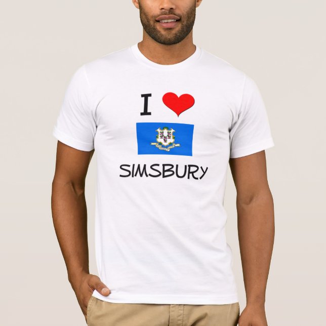 Jag älskar Simsbury Connecticut T-shirt (Framsida)