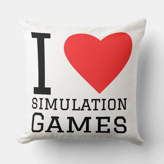 Jag älskar simuleringsspel  kudde (Framsida)