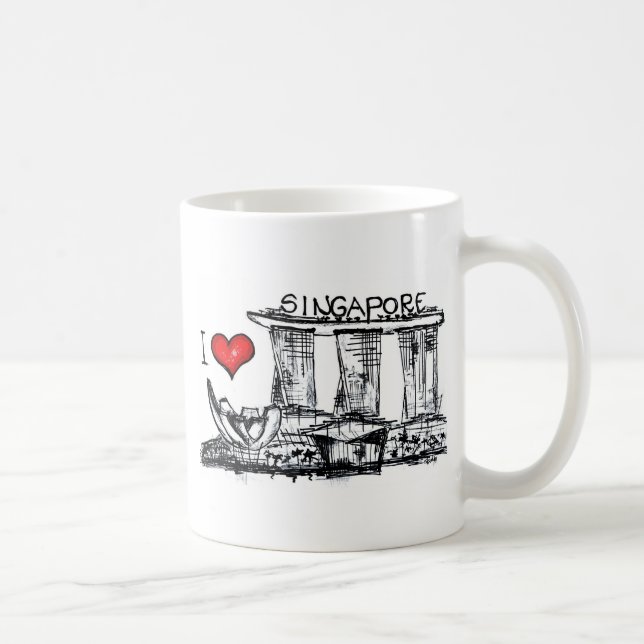 Jag älskar Singapore Kaffemugg (Höger)