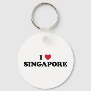 Jag älskar Singapore Nyckelring