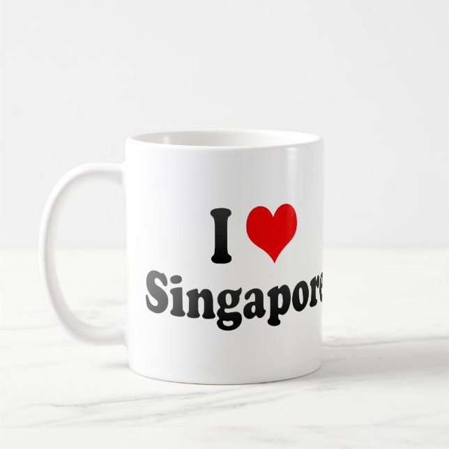 Jag älskar Singapore, Singapore Kaffemugg (Vänster)
