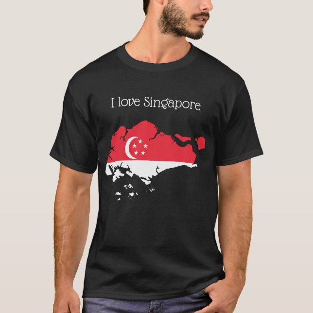 Jag älskar Singapore T-Shirt (Framsida)