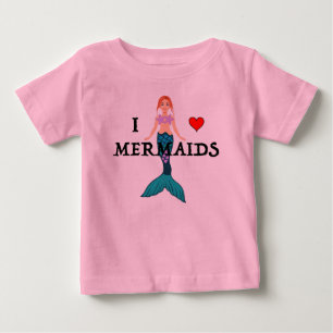 Jag älskar sjöjungfrur design - Baby Fine Jersey T Shirt