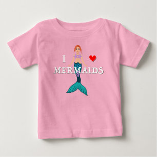 Jag älskar sjöjungfrur design - Baby Fine Jersey T Shirt