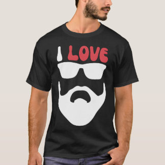 Jag älskar skägg tjej t shirt