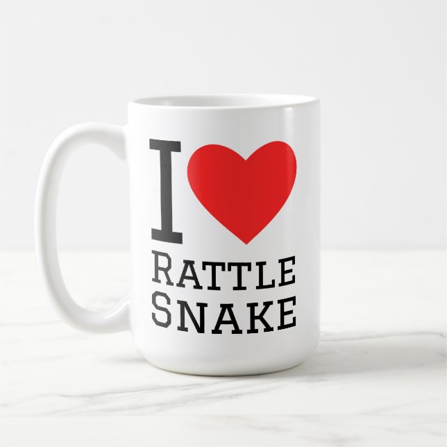 Jag älskar skallerorm kaffemugg (Vänster)
