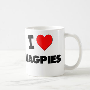 Jag älskar skator kaffemugg