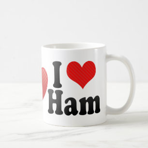 Jag älskar skinka kaffemugg