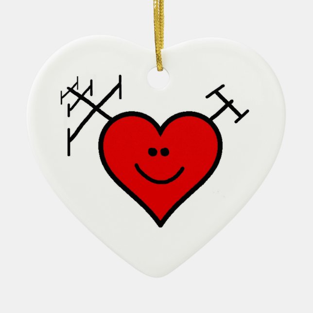 Jag älskar skinka radiosände prydnaden vid julgransprydnad keramik (Framsidan)