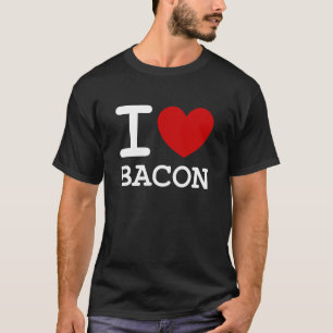 jag älskar skjortan för bacondesign t med hjärt t-shirt