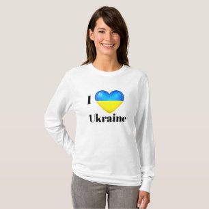 Jag älskar skjortan för den hjärtaUkraina flagg Tee Shirt