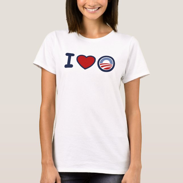 Jag älskar skjortan för den Obama Tröja (Framsida)