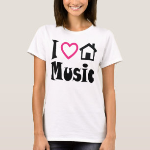 Jag älskar skjortan för husmusik T lätt Tee Shirt