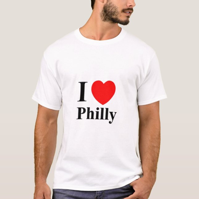 JAG ÄLSKAR SKJORTAN FÖR PHILLY T TRÖJA (Framsida)