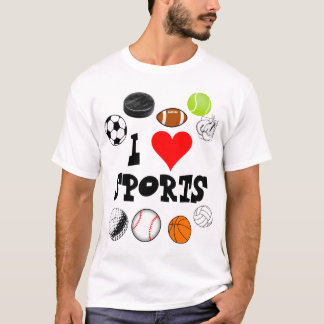 JAG ÄLSKAR SKJORTAN FÖR SPORTAR T T-SHIRT