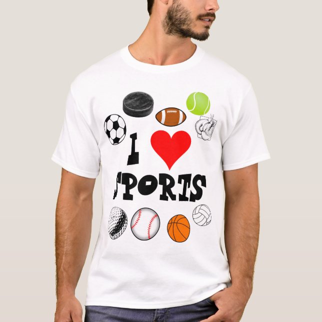 JAG ÄLSKAR SKJORTAN FÖR SPORTAR T TRÖJA (Framsida)