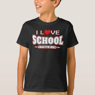 Jag älskar skolar den roliga sarkastiska t-shirt
