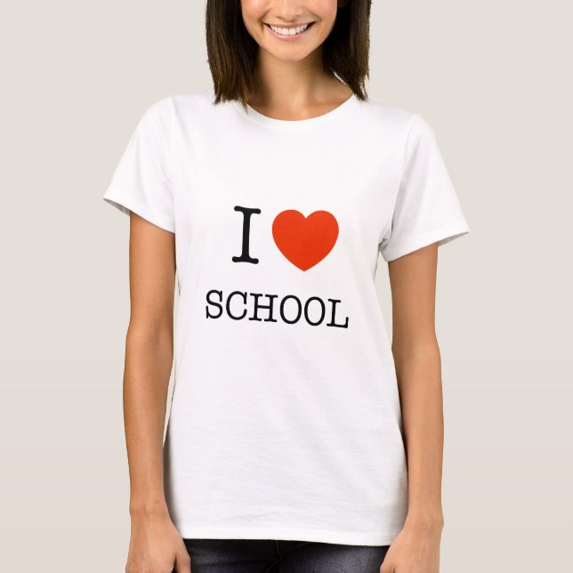 Jag älskar skolar den t-shirt (Framsida)