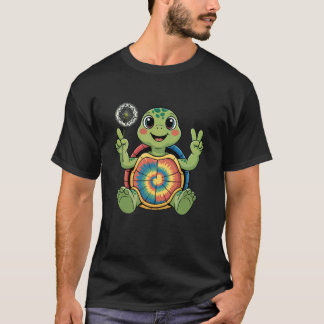 Jag älskar sköldpaddor Hav Tie-Dye Groda Fredsteck T Shirt