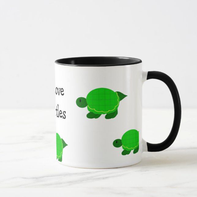 Jag älskar sköldpaddor mugg (Höger)