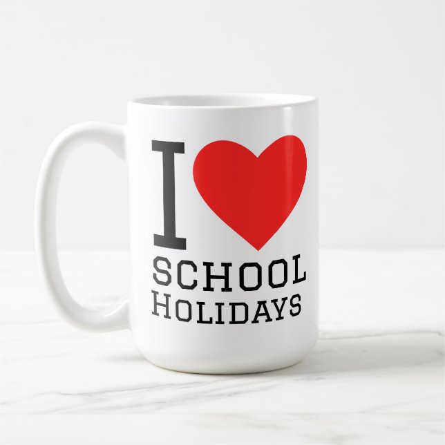 Jag älskar skolledigheter  kaffemugg (Vänster)