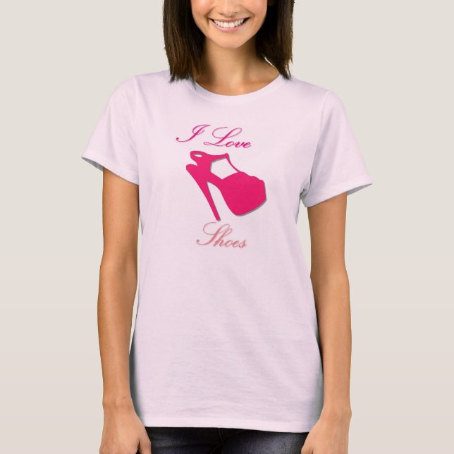 Jag älskar skor tee shirt (Framsida)